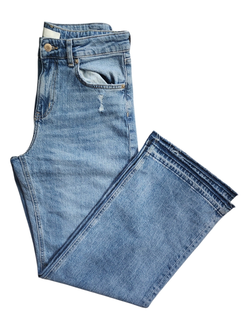H&M Wide Leg Jeans | Size 6 | Light Wash Denim